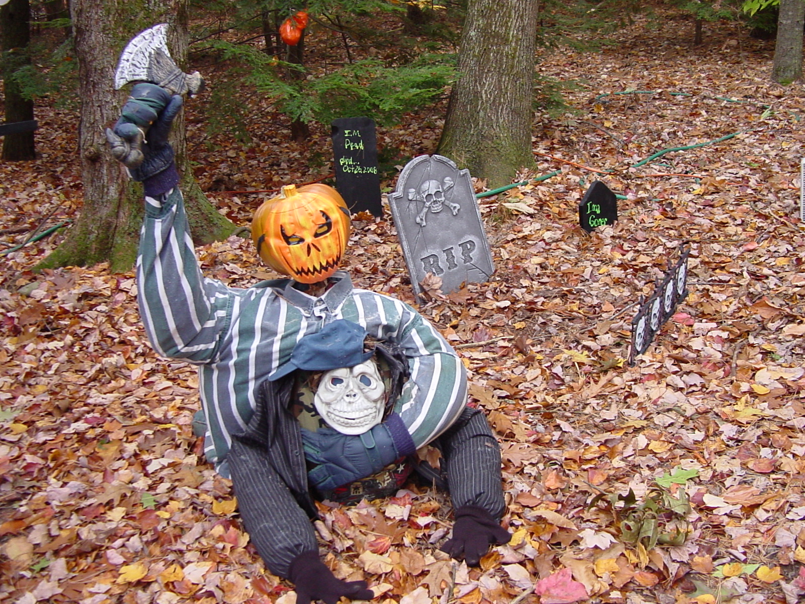 Hacker in the cemetary