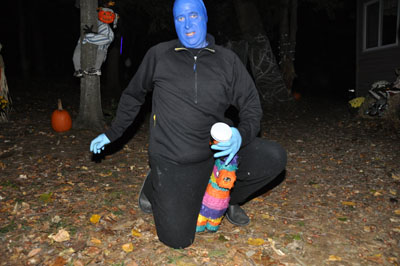 Blue Man on a pinata